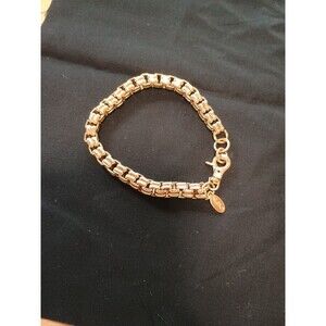 Aldo Men's Bracelet Chain Link Gold Toned Square